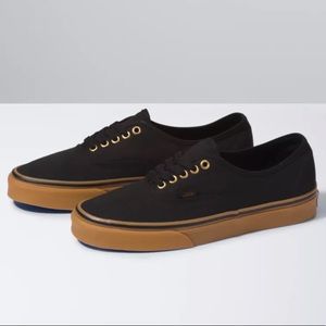 Vans Black Authentic Gum shoes
